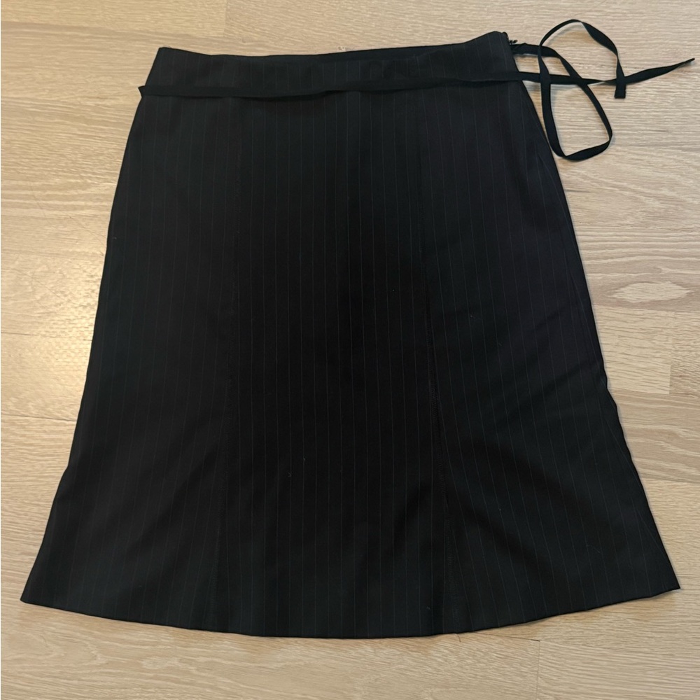 J. Crew Black Pinstripe skirt
